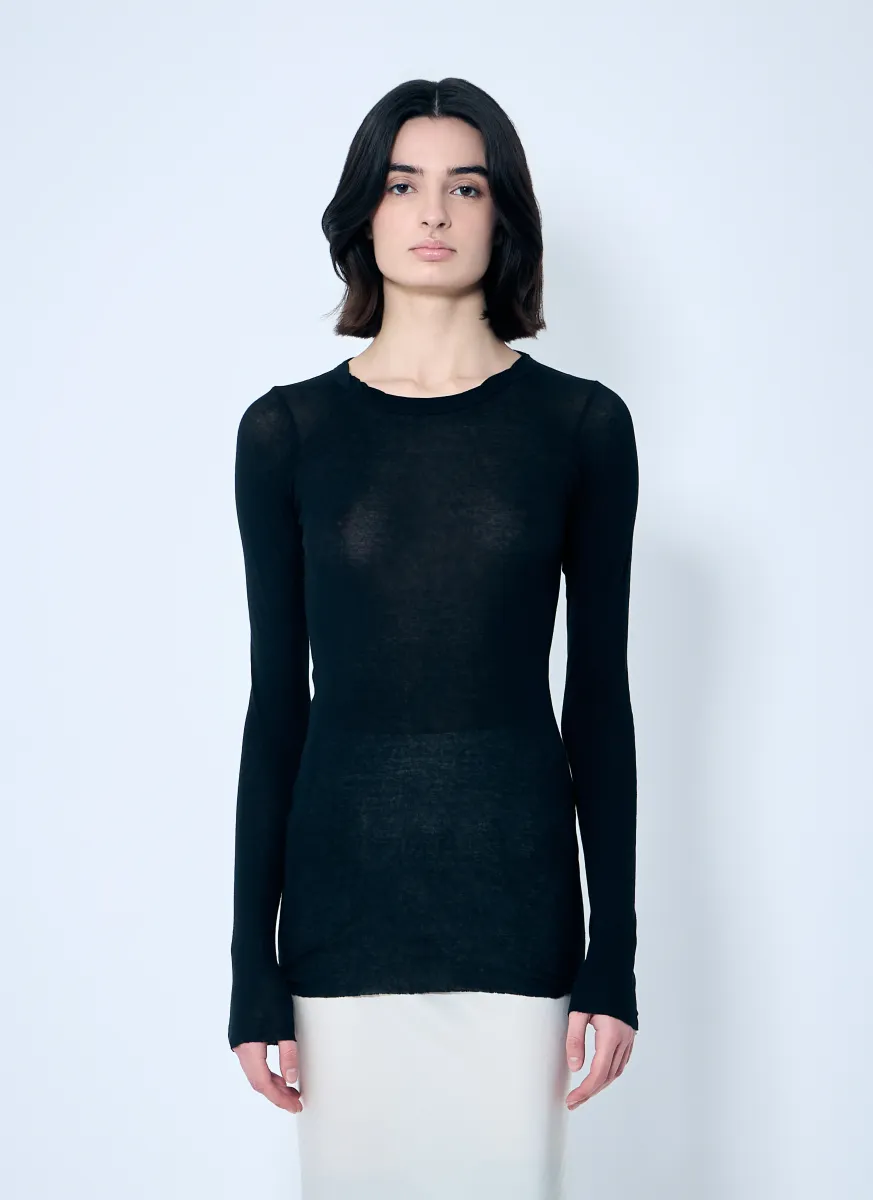 Rib Long Sleeve Top