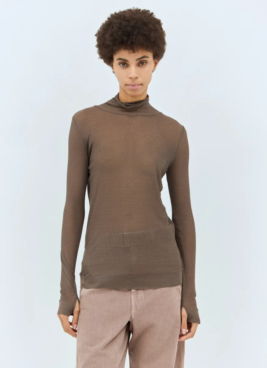 Seamless High Neck Top