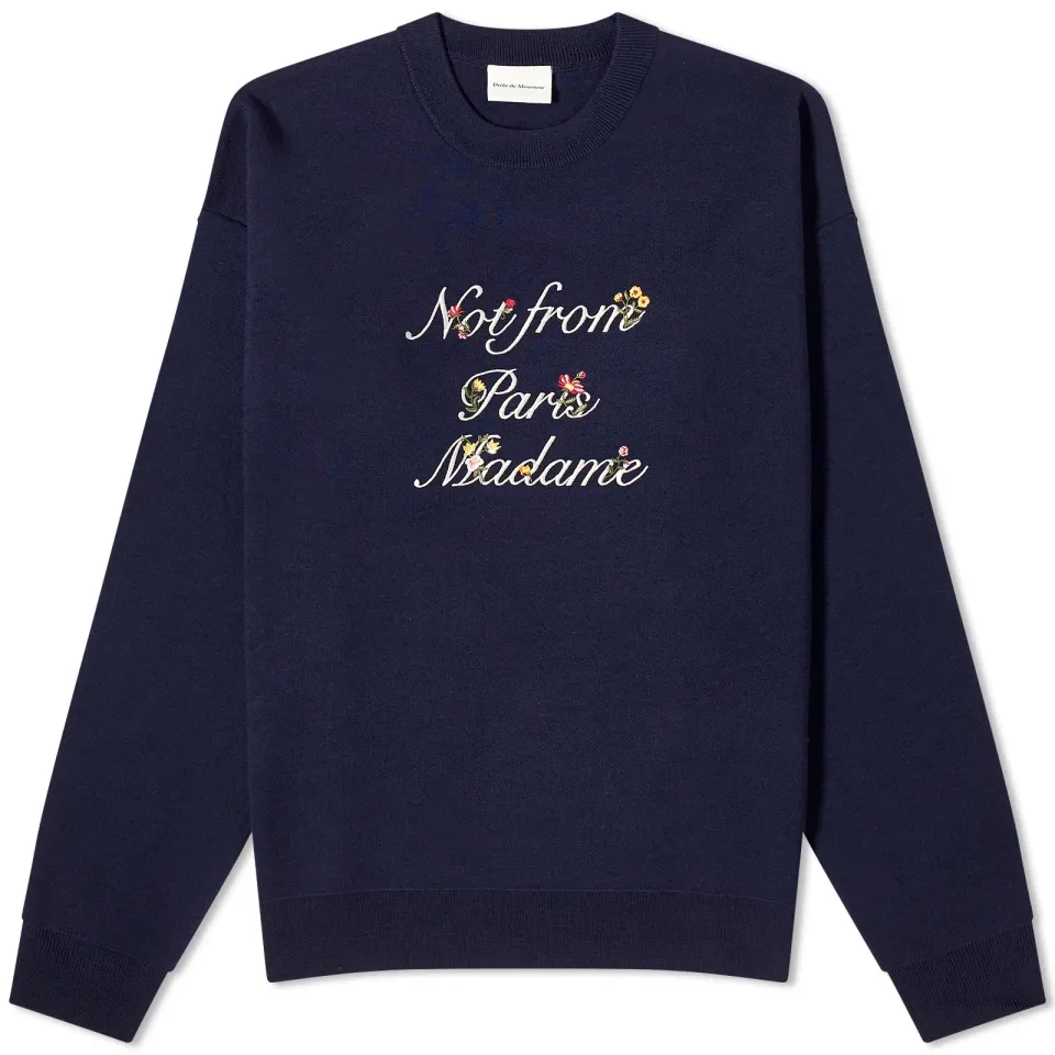 Floral Logo Crew Knit