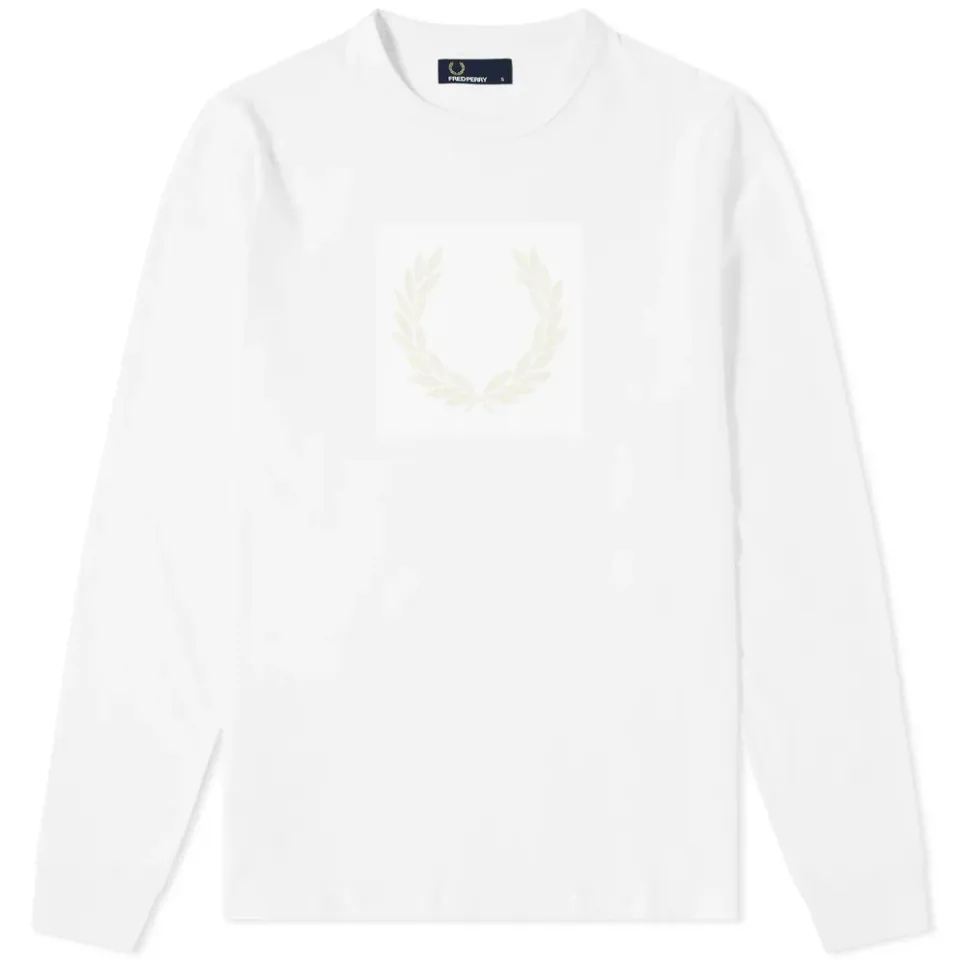 Fred Perry Long Sleeve Tonal Laurel Wreath Tee