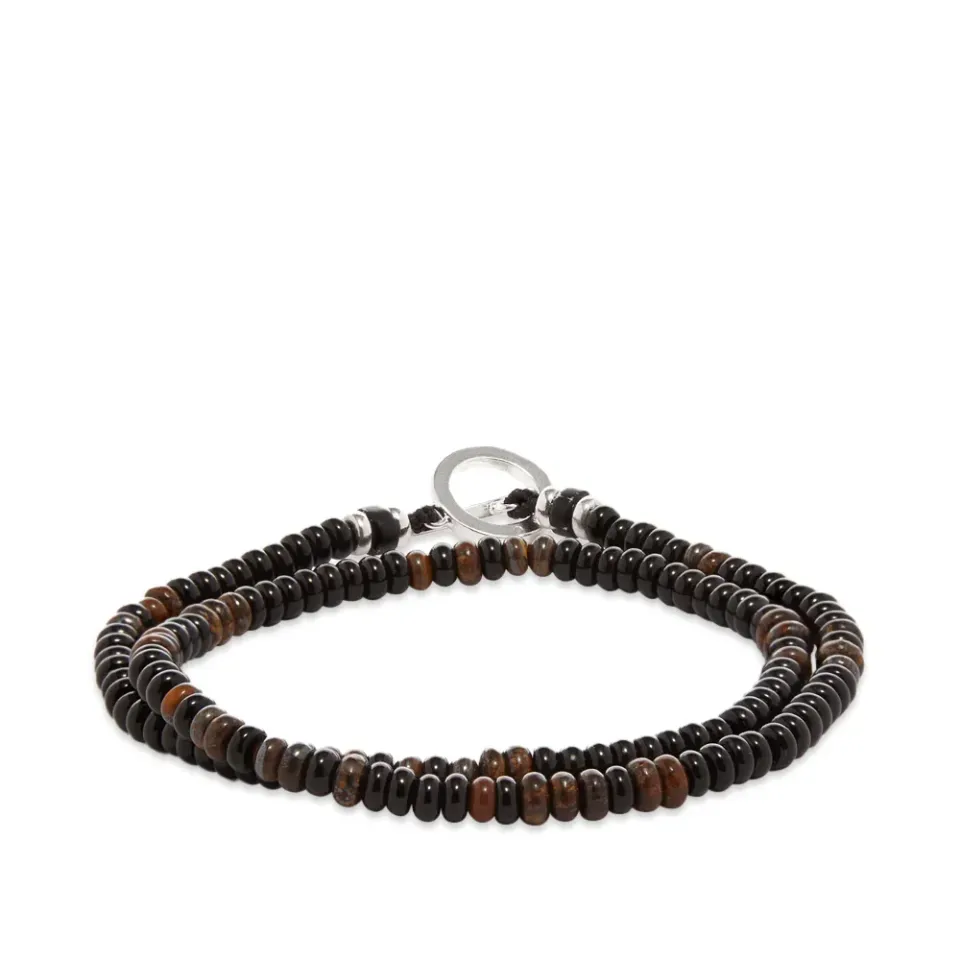 Double Wrap Roundel Beaded Bracelet