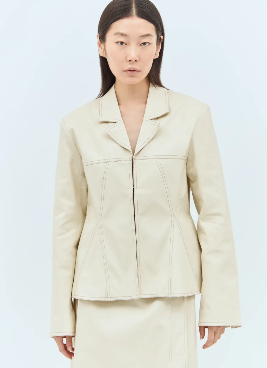 Herringbone Canvas Blazer