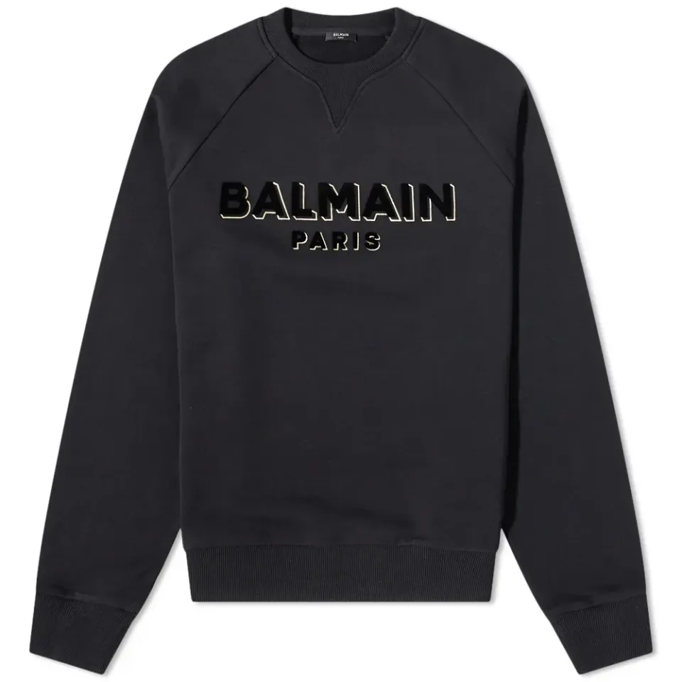 Paris Flock Foil Crew Sweat