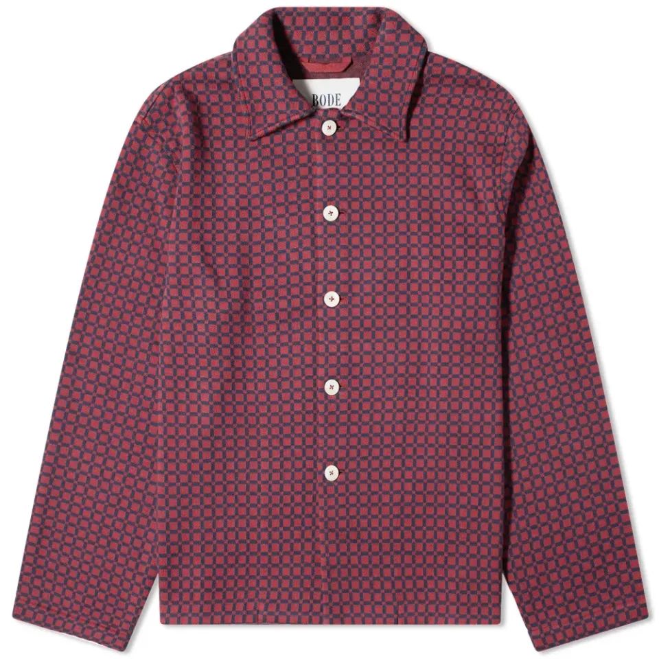 Knitted Check Overshirt