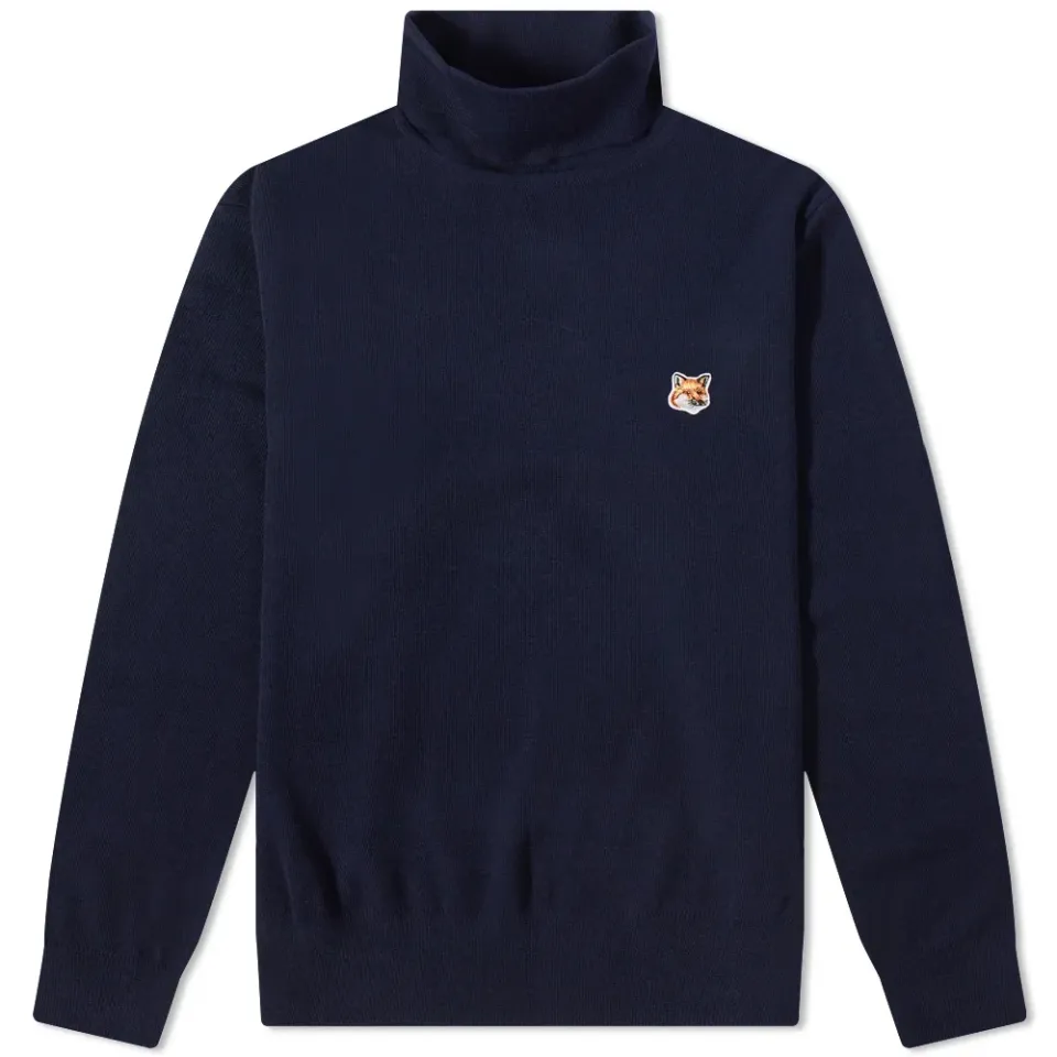 Maison Kitsuné Fox Head Patch Turtleneck Pullover