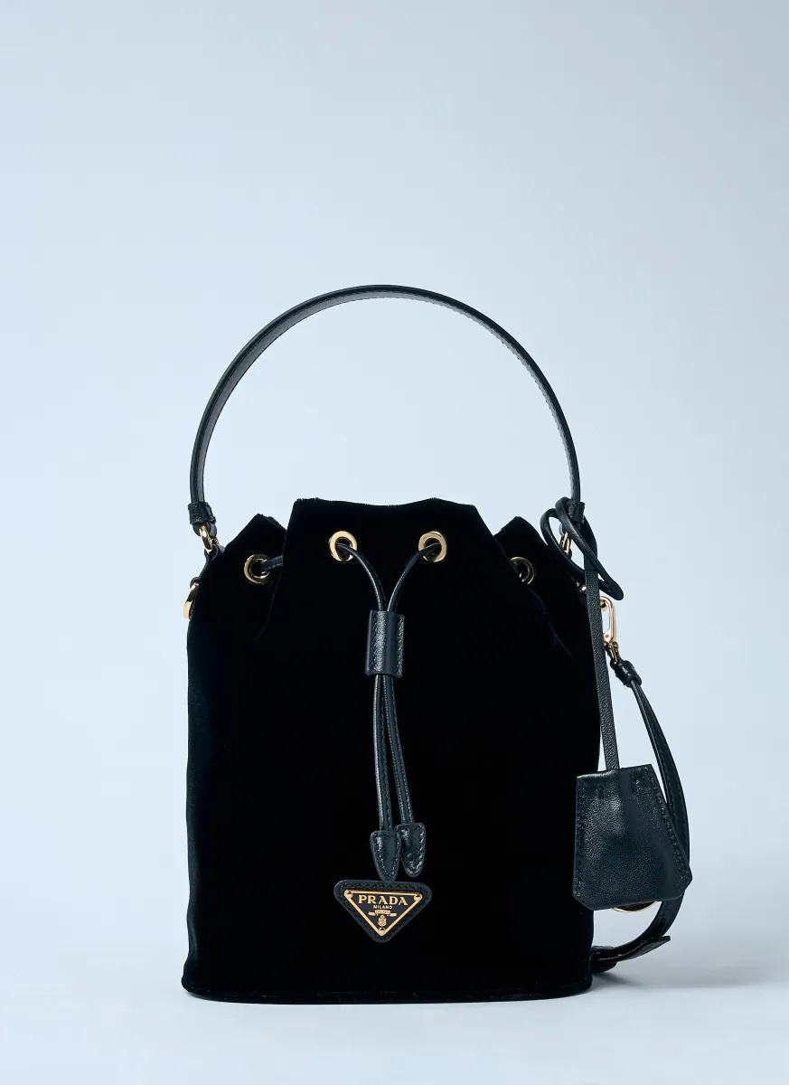 Velvet Mini Bucket Bag
