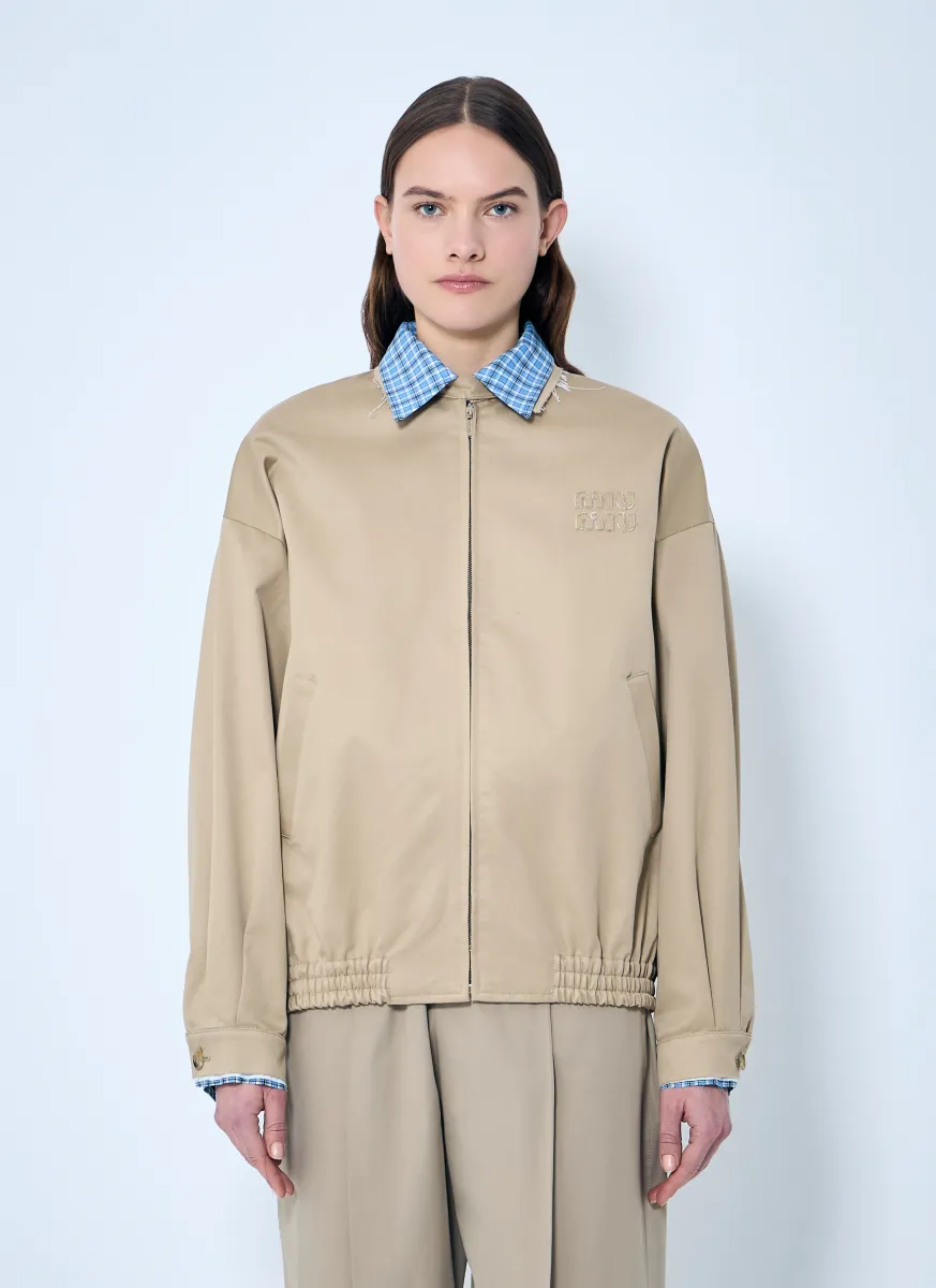 Gabardine Jacket With Contrast trims