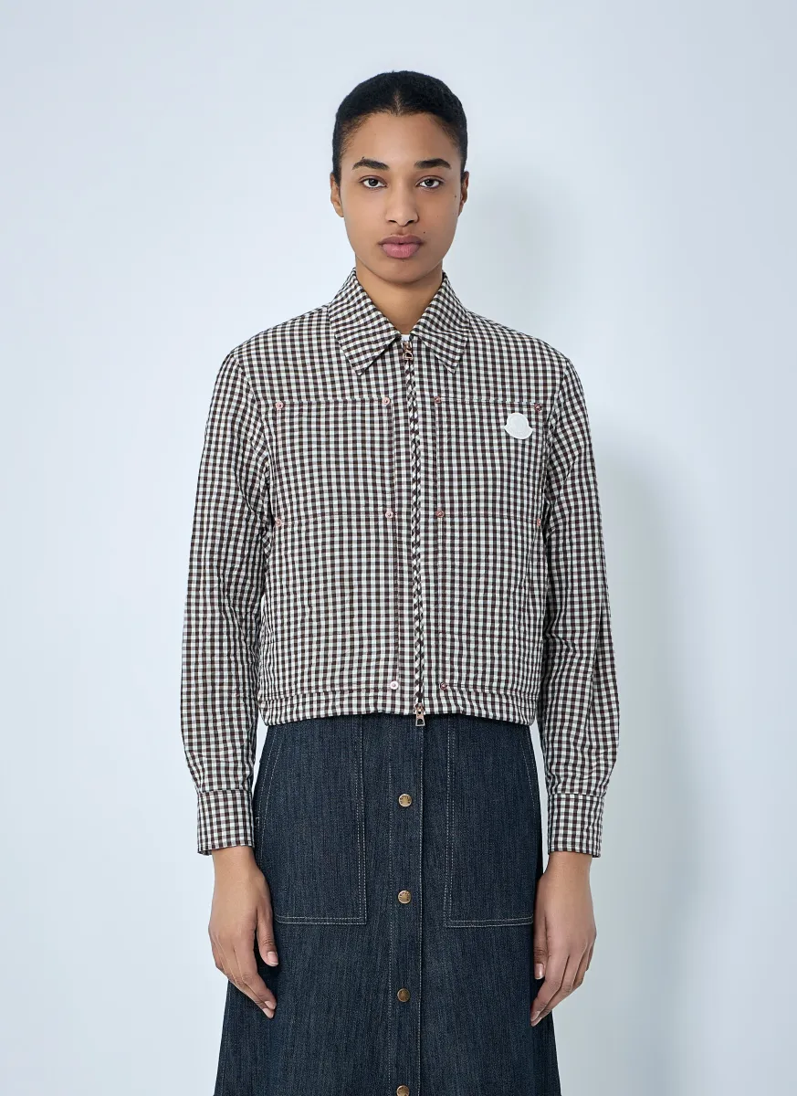 Gingham Check Shirt Jacket