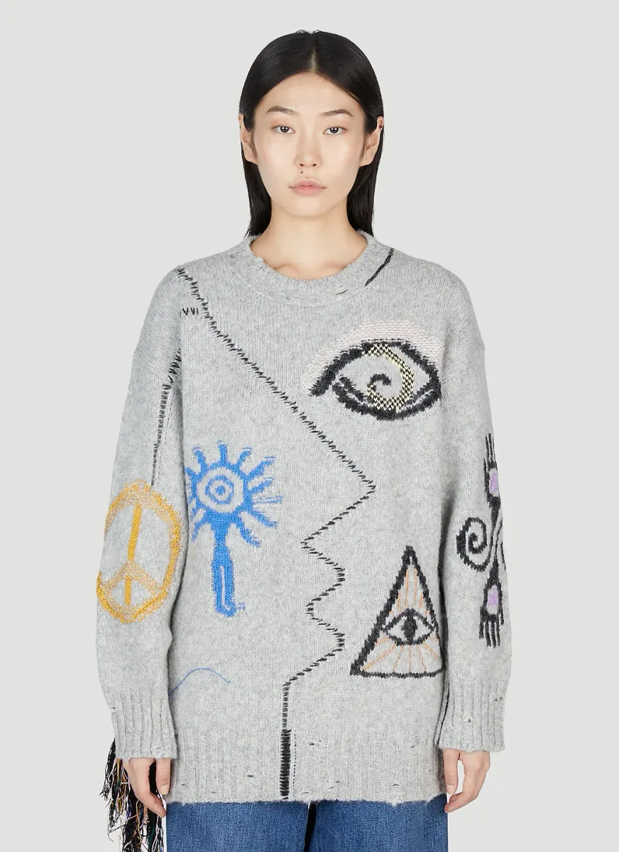 Folklore Embroidery Sweater