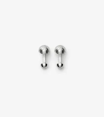 Engraved Check Cufflinks​ in Silver
