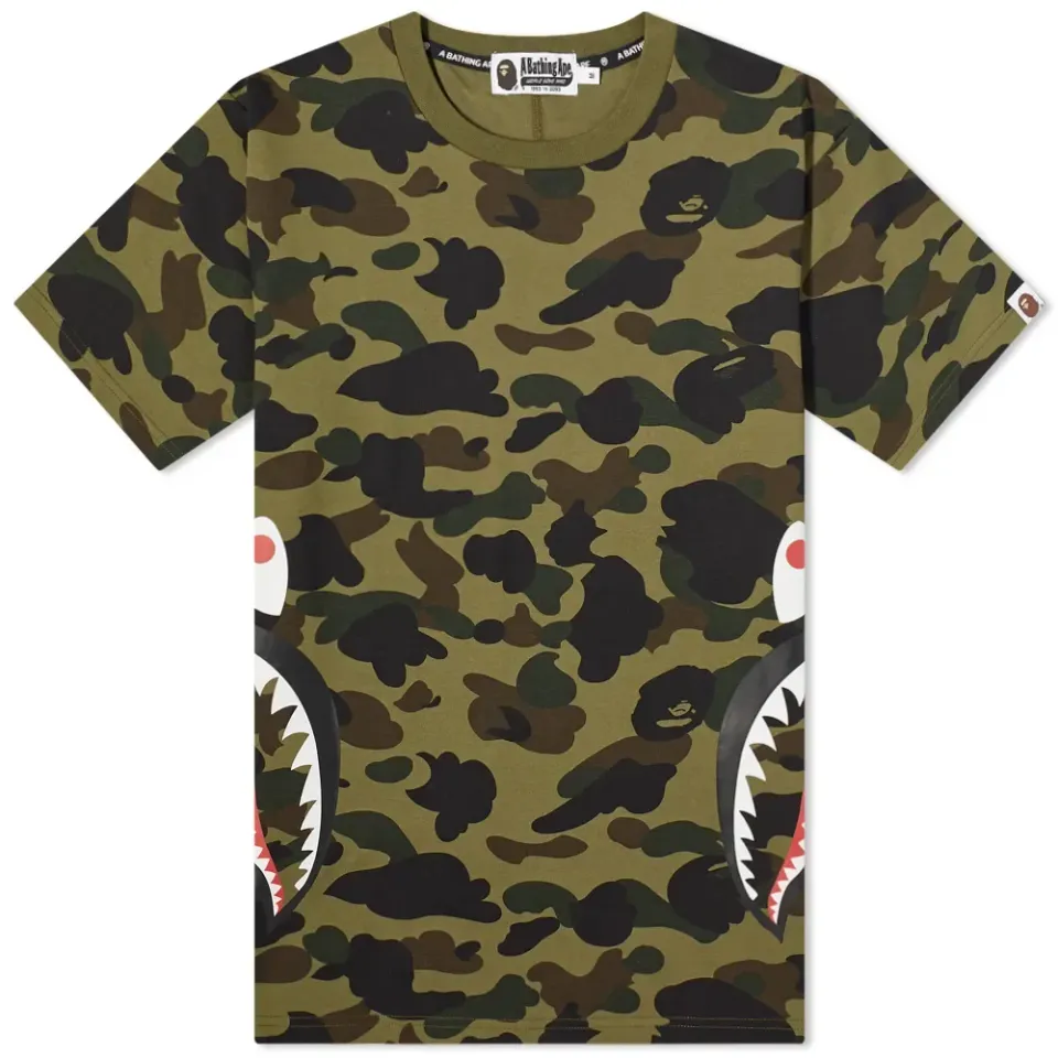 1st Camo Side Shark T-Shirt