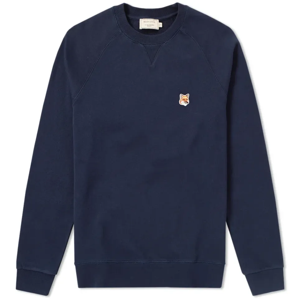 Maison Kitsuné Fox Head Patch Crew Sweat