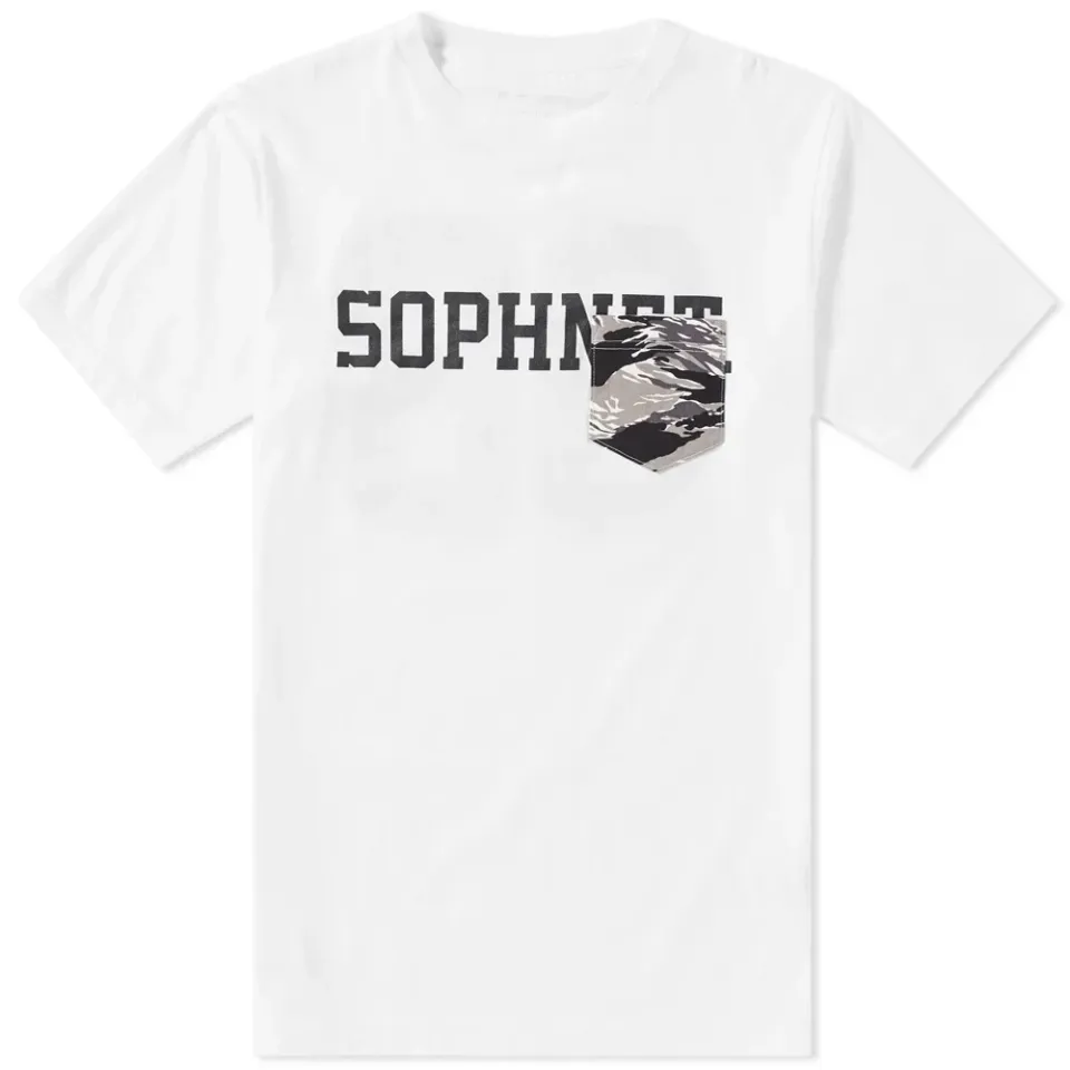 SOPHNET. Camouflage Pocket Tee