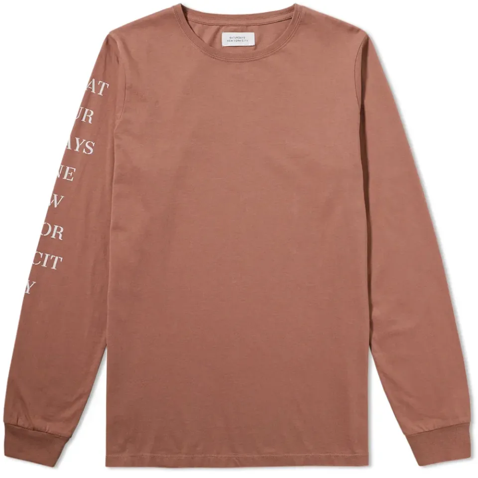 Saturdays Stencil Long Sleeve Tee