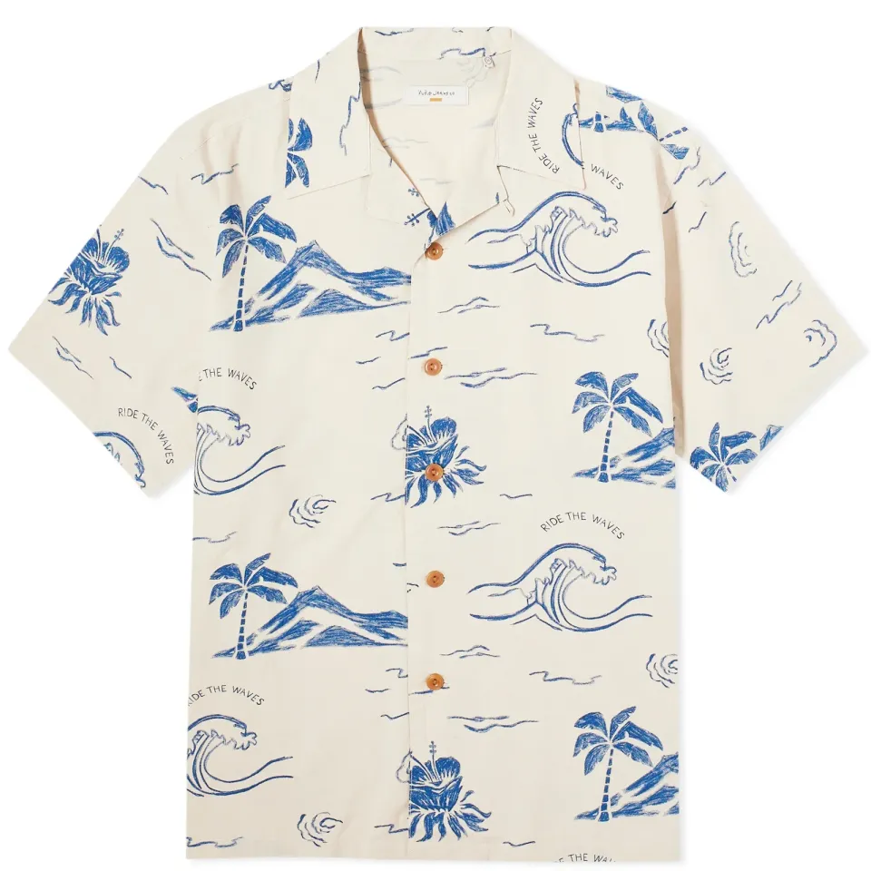 Nudie Arvid Waves Hawaii Shirt