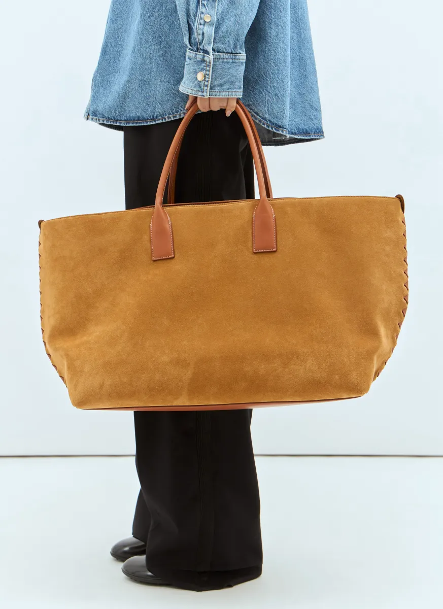 Large Cabat Suede Tote Bag