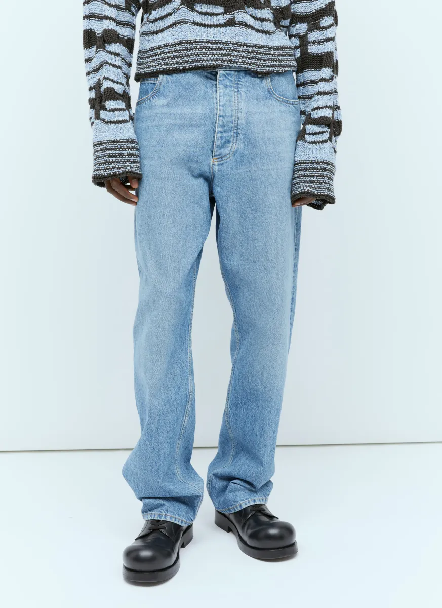 Vintage Washed Wide-Leg Jeans