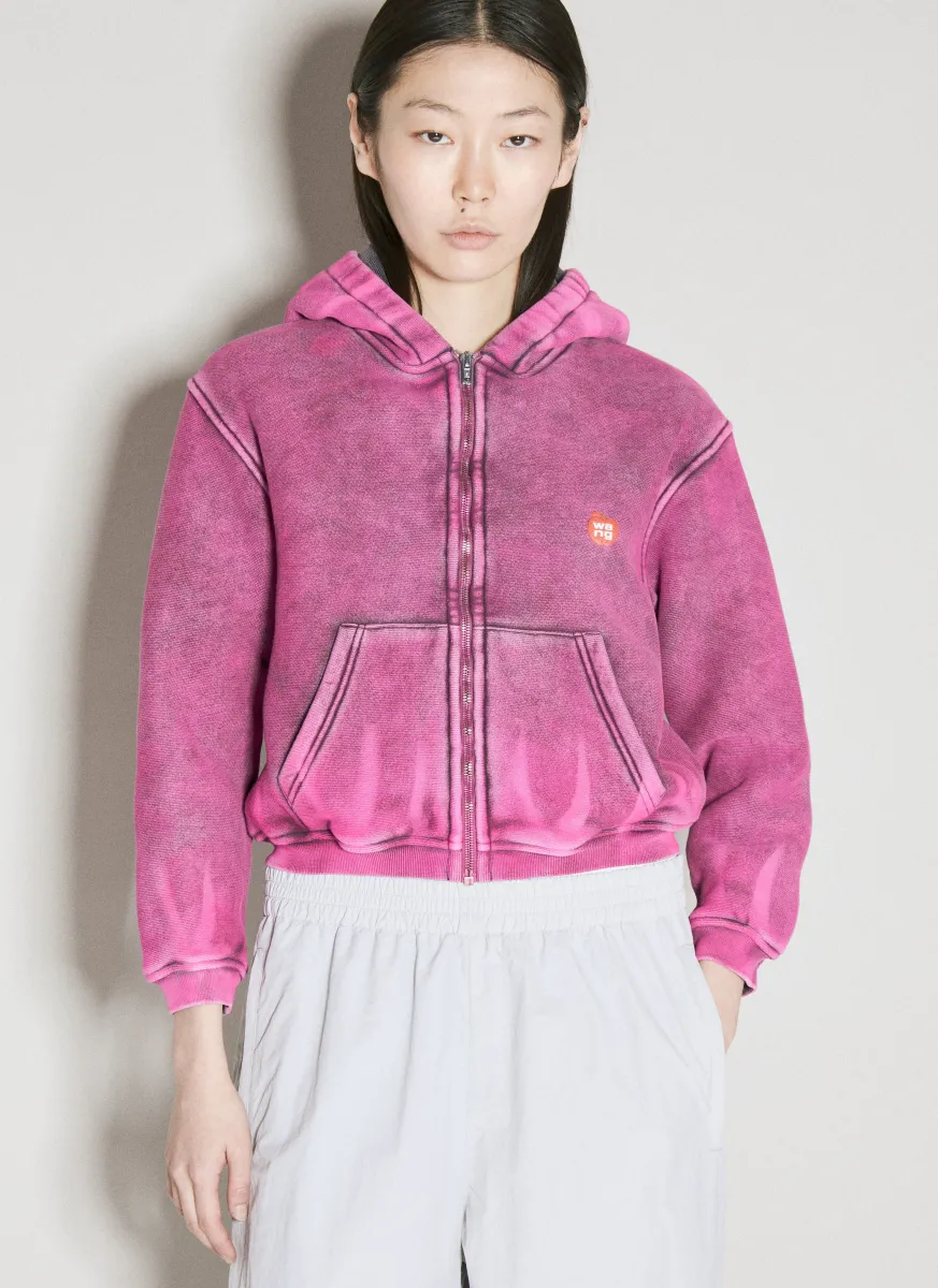 Shrunken Zip-Up Hooded Sweatshirt
