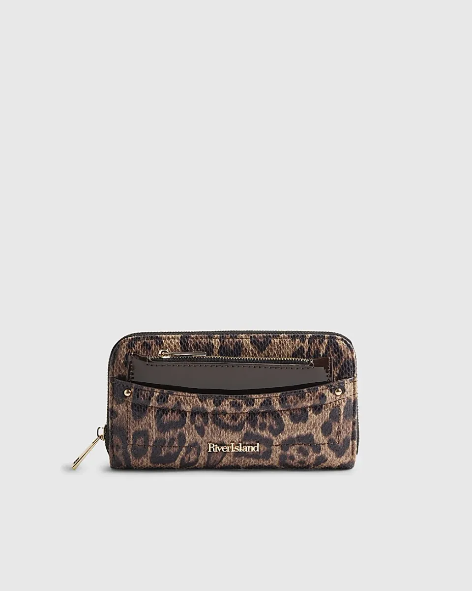 Leopard Print Pocket Front Purse
