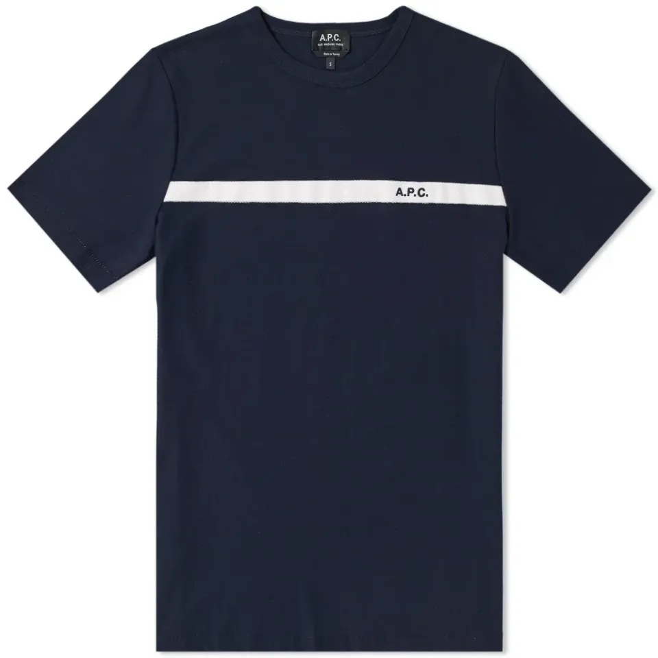 A.P.C. Yukata Embroidered Logo Tee