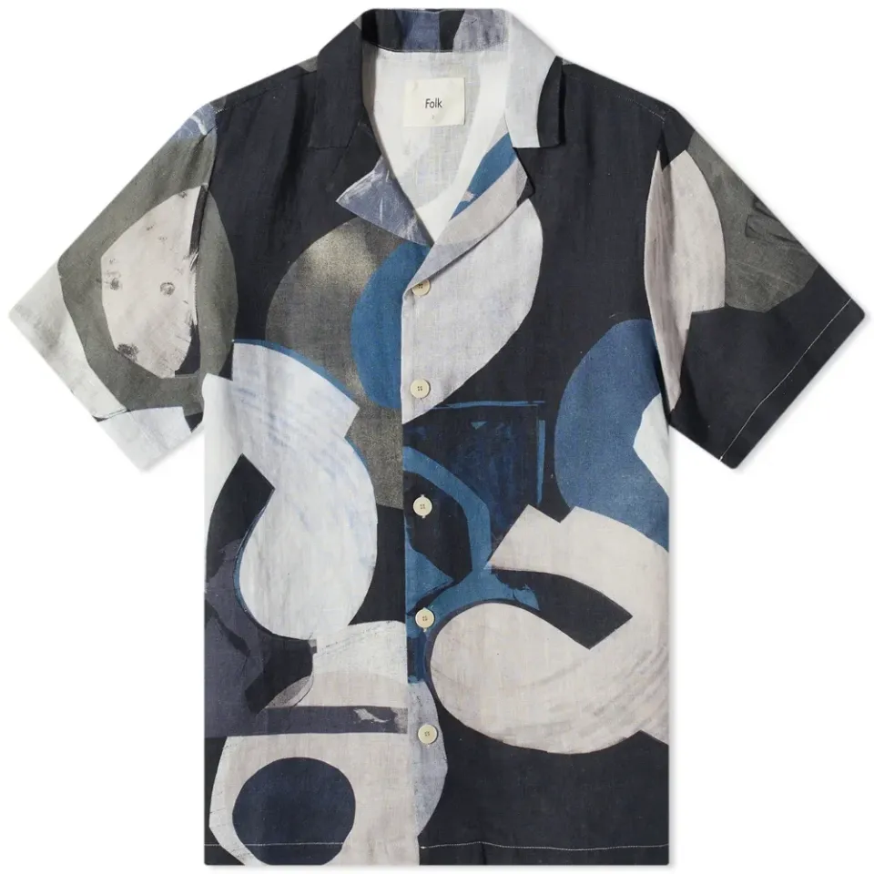 Soft Collar Multi Dot Vacation Shirt