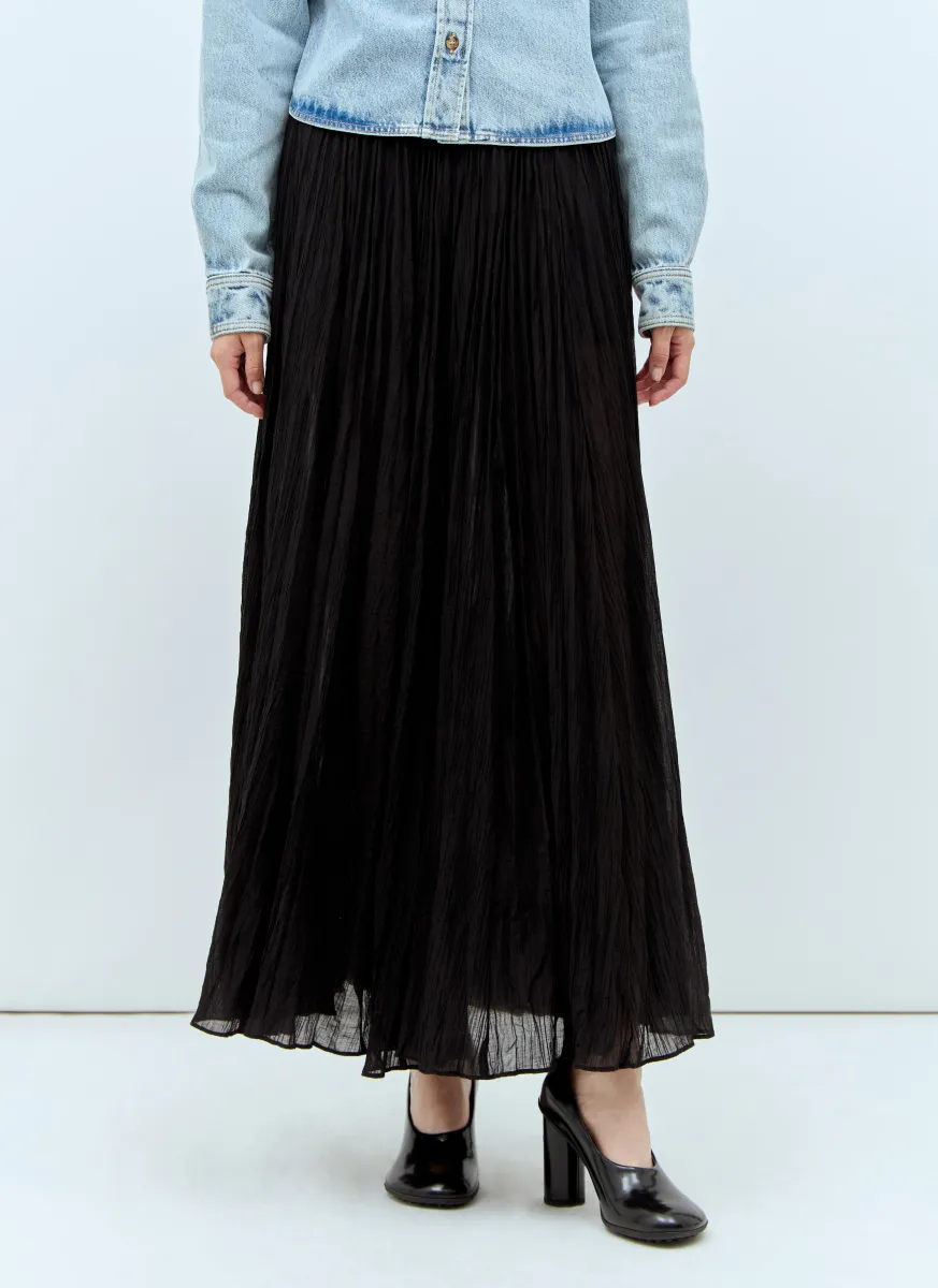 Crinkled Plissé Skirt
