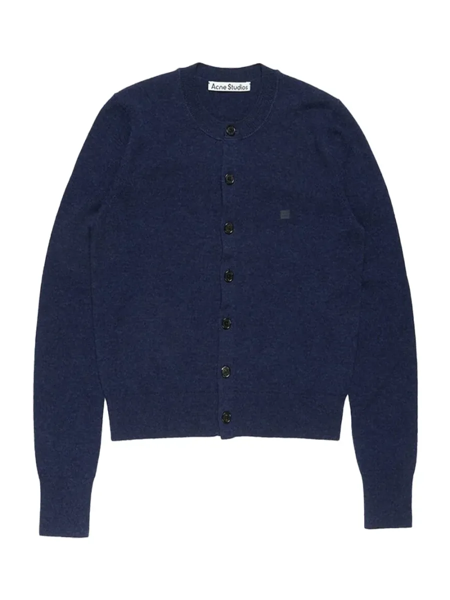 Women Fitted Cardigan Navy Melange
