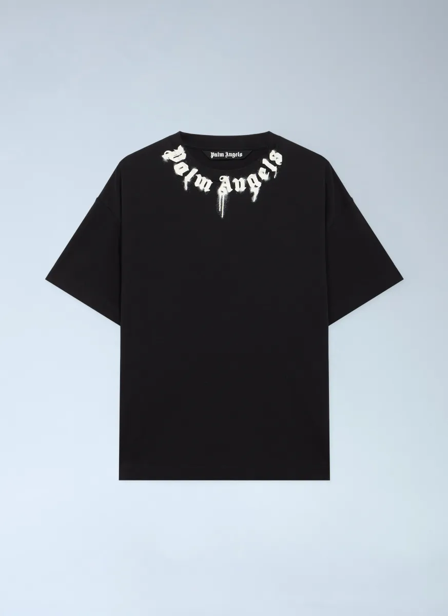 Spray Neck Logo T-Shirt