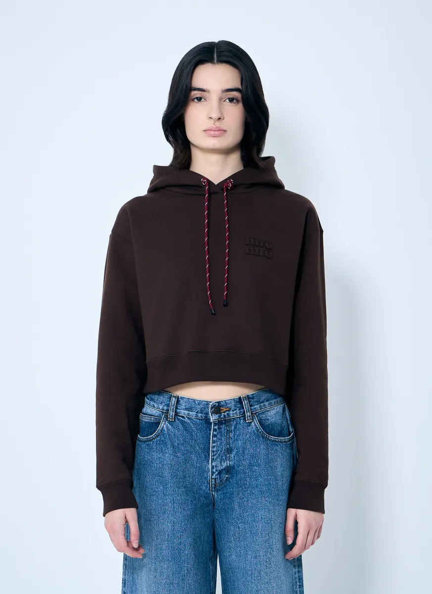 Logo Motif Hooded Sweatshirt