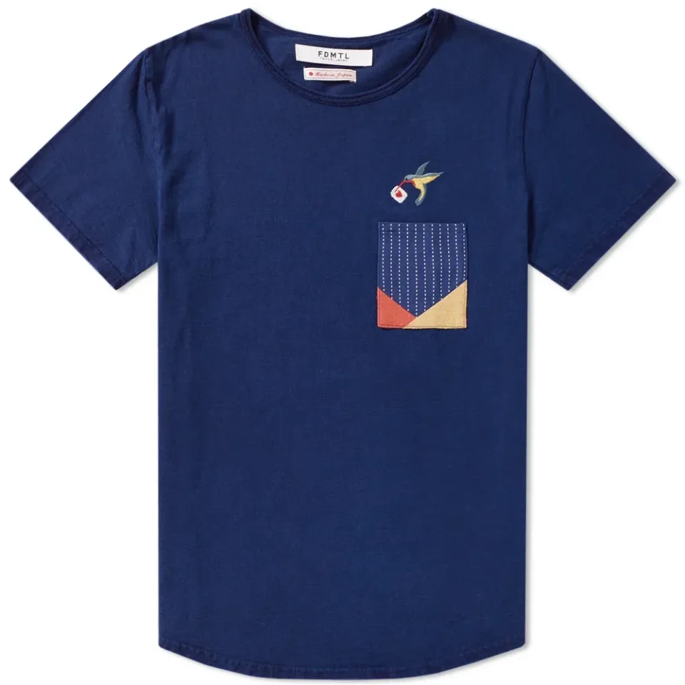Indigo Origami Patchwork Tee