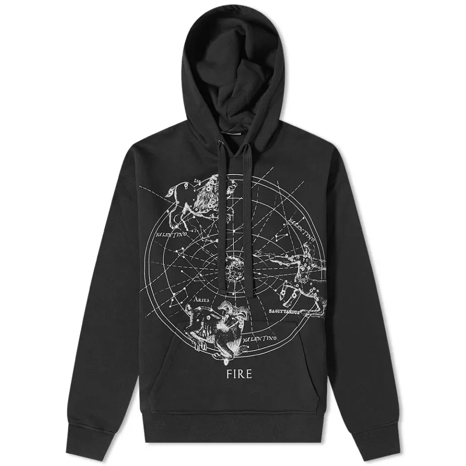 Zodiac Print Popover Hoodie