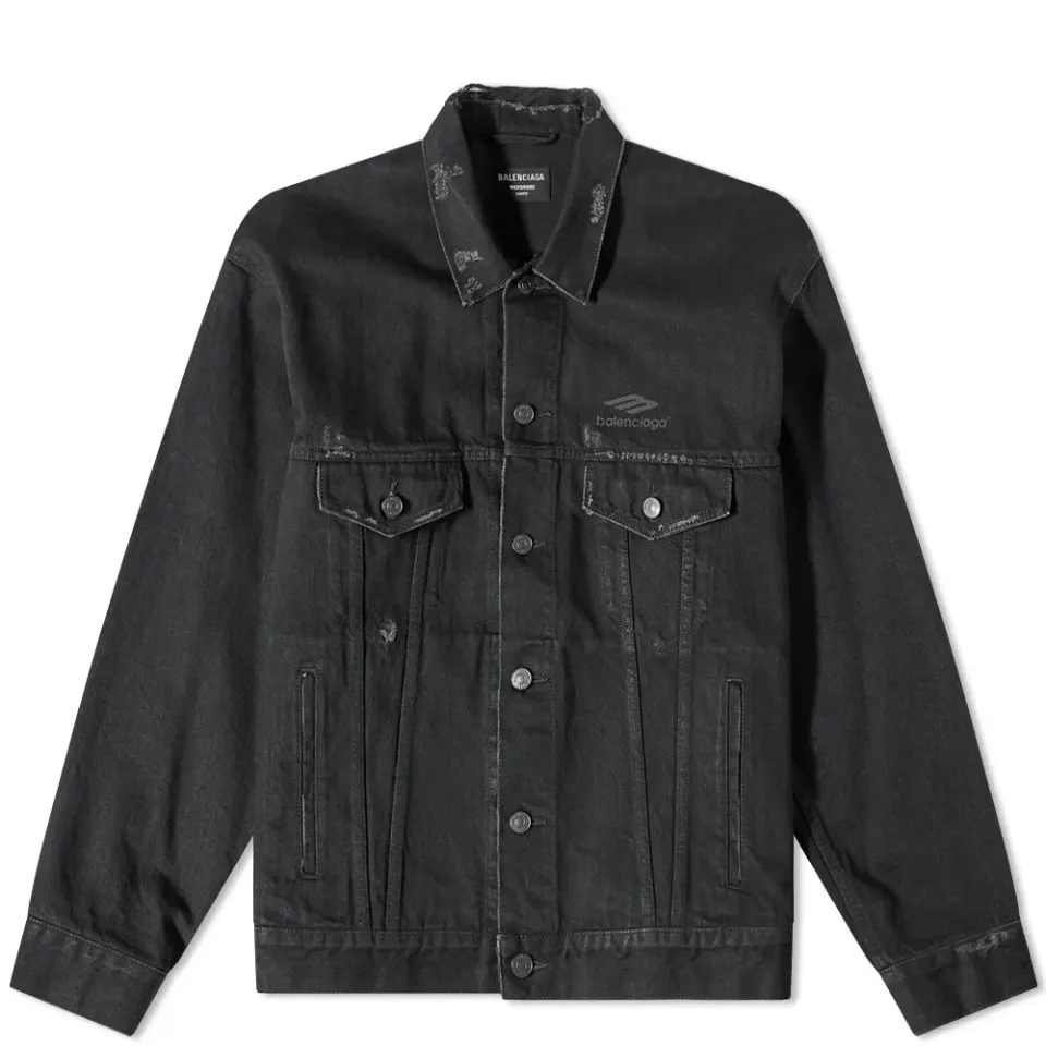 Back Logo Oversized Denim Jacket