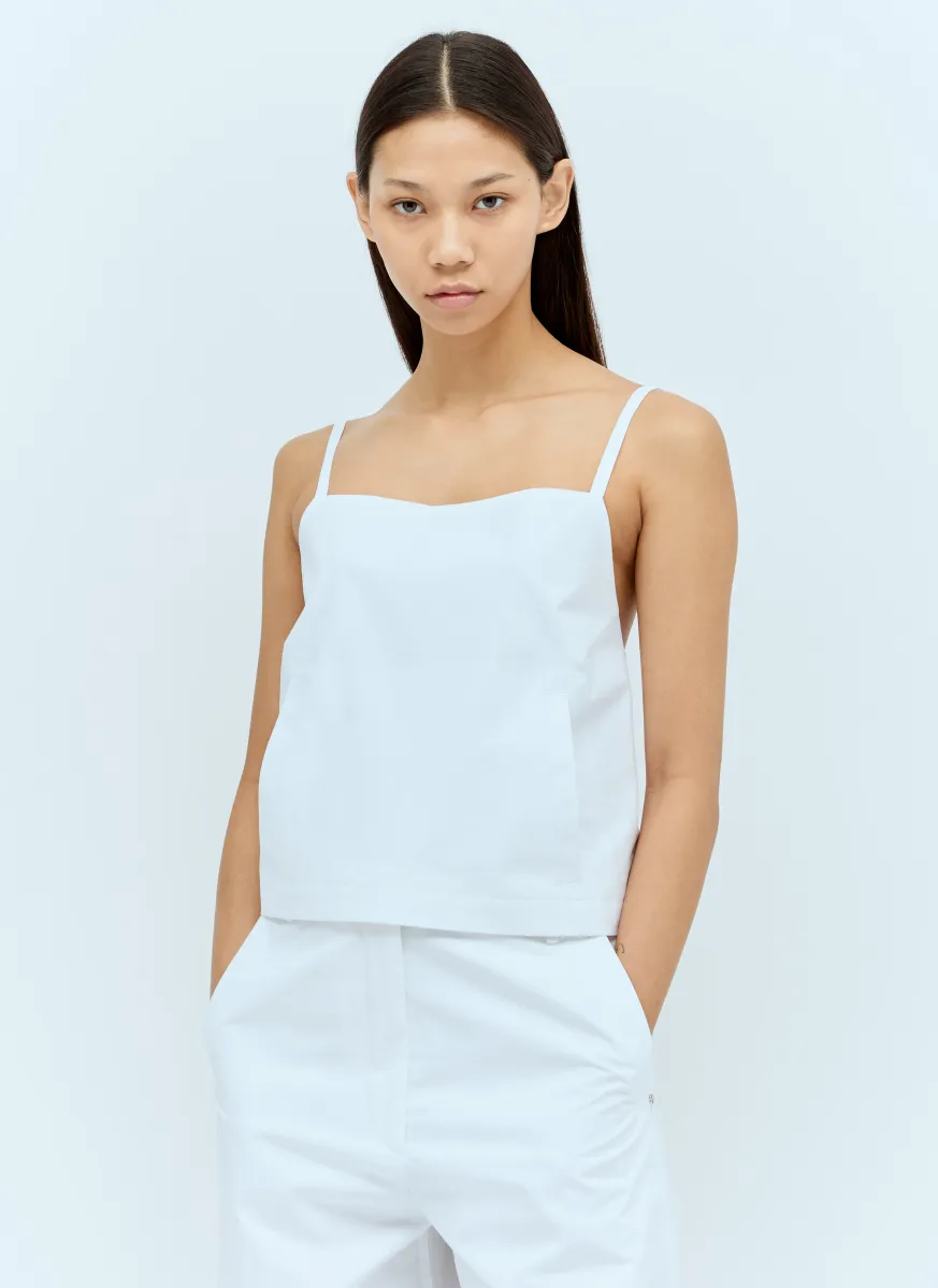 Cropped Poplin Top