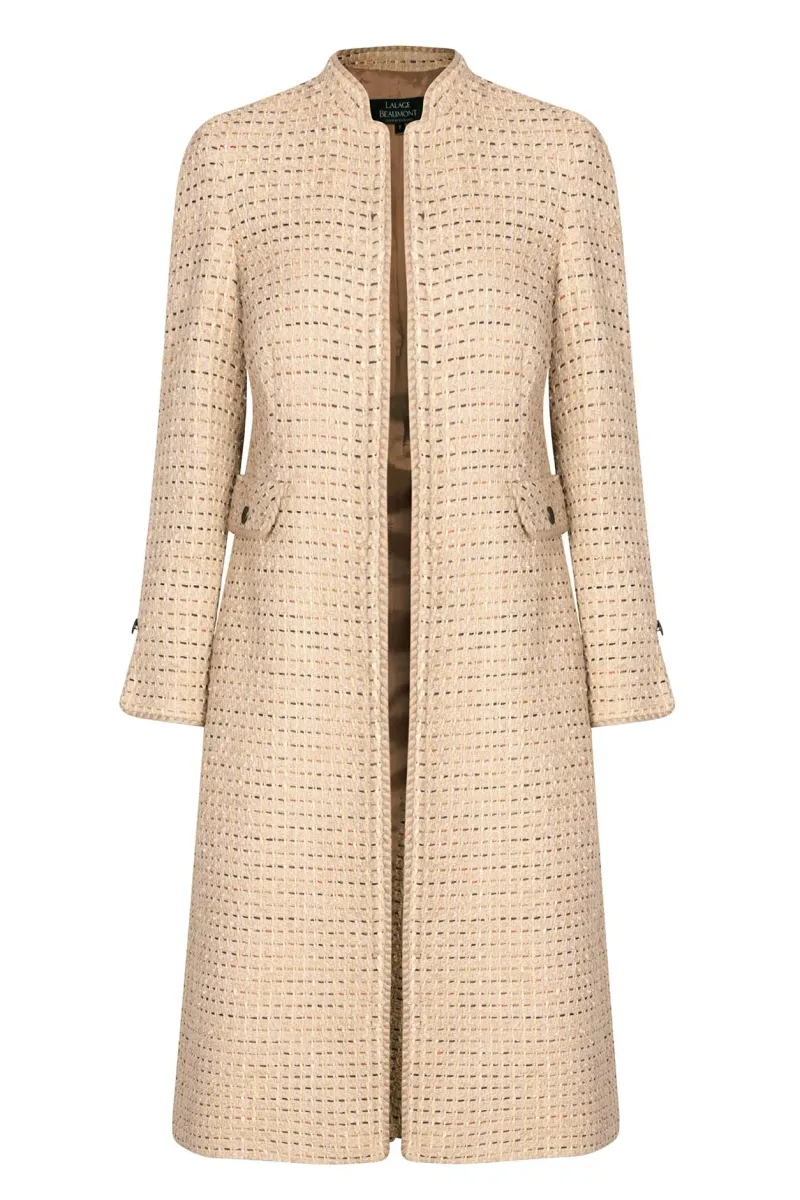 Claire Coat in Camel Tweed