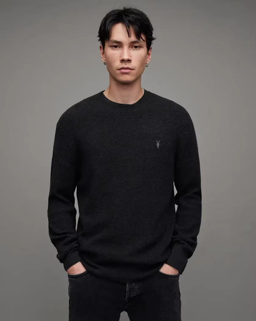 Aspen Waffle Crew Neck Ramskull Jumper