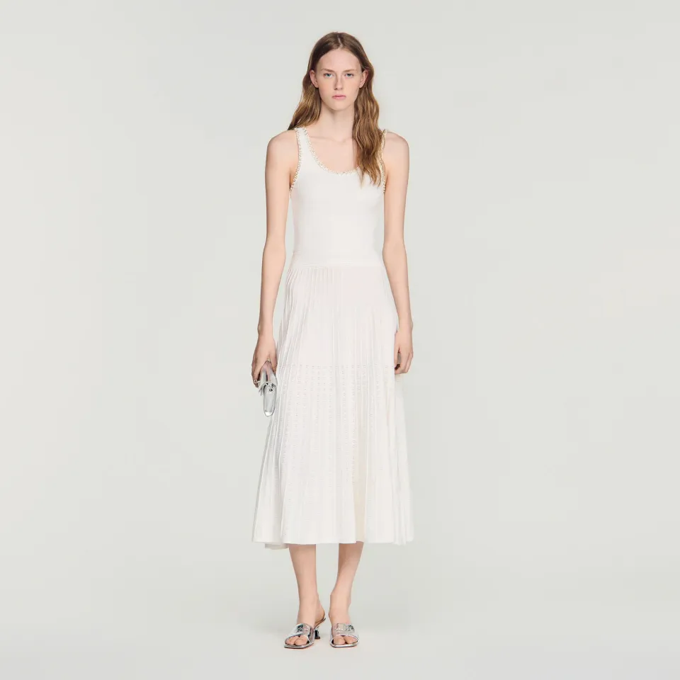Rhinestone knit maxi dress