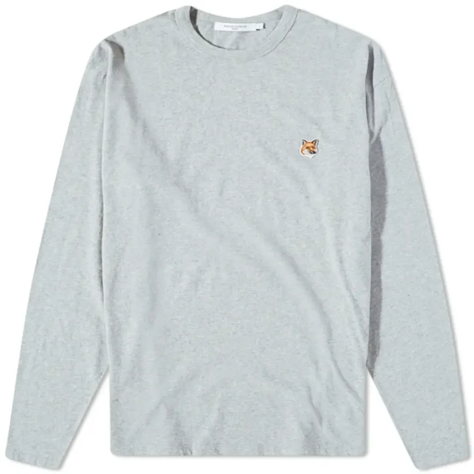 Maison Kitsuné Long Sleeve Fox Head Patch Regular T-Shirt