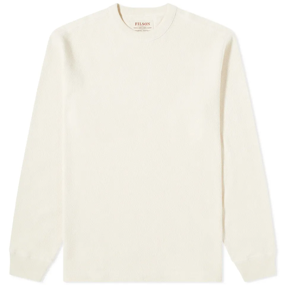 Waffle Knit Thermal Crew Sweater