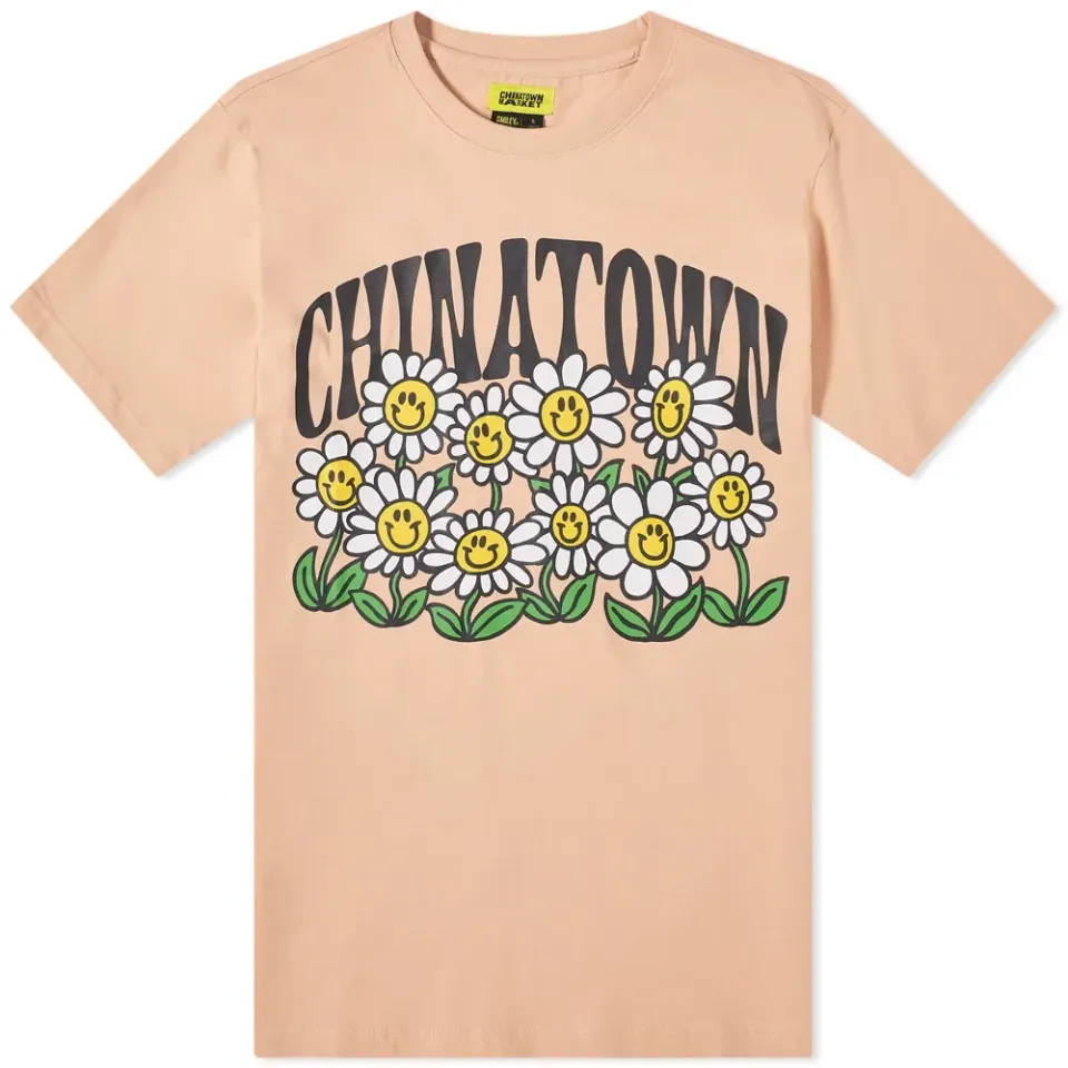 Chinatown Market Smiley Flower Power T-Shirt