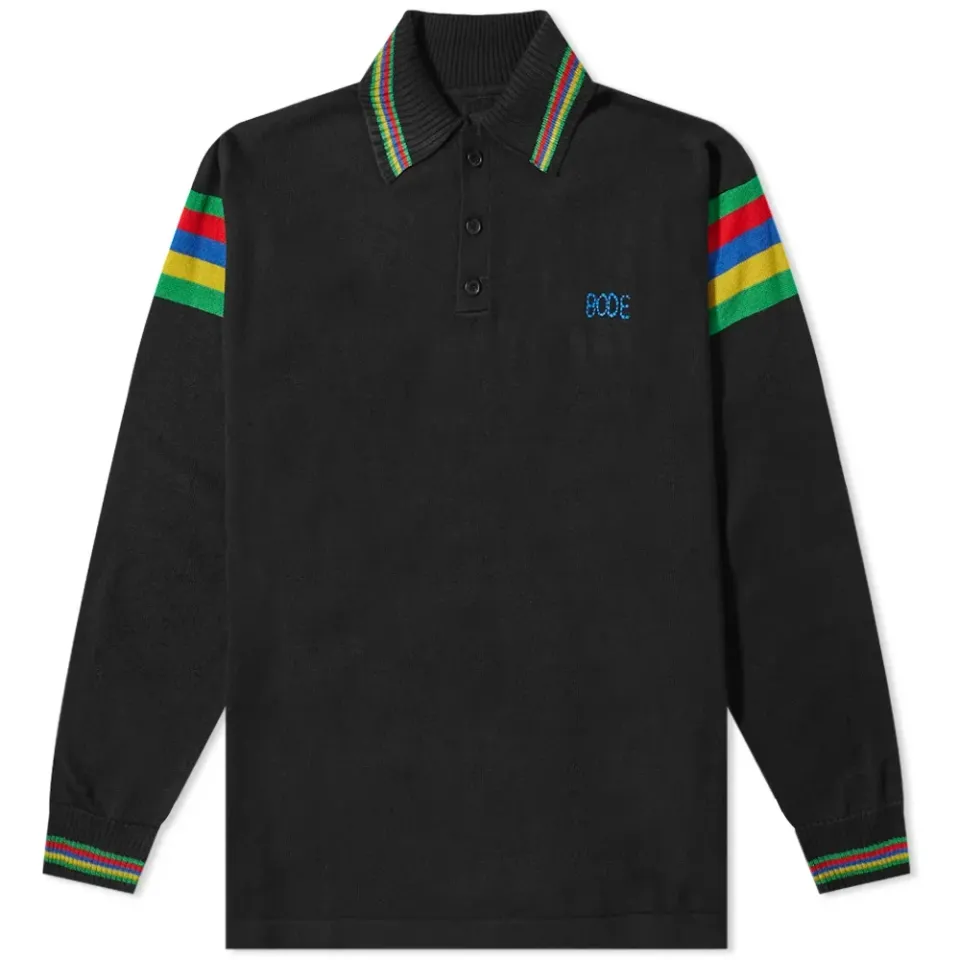 Long Sleeve Logo Knitted Polo