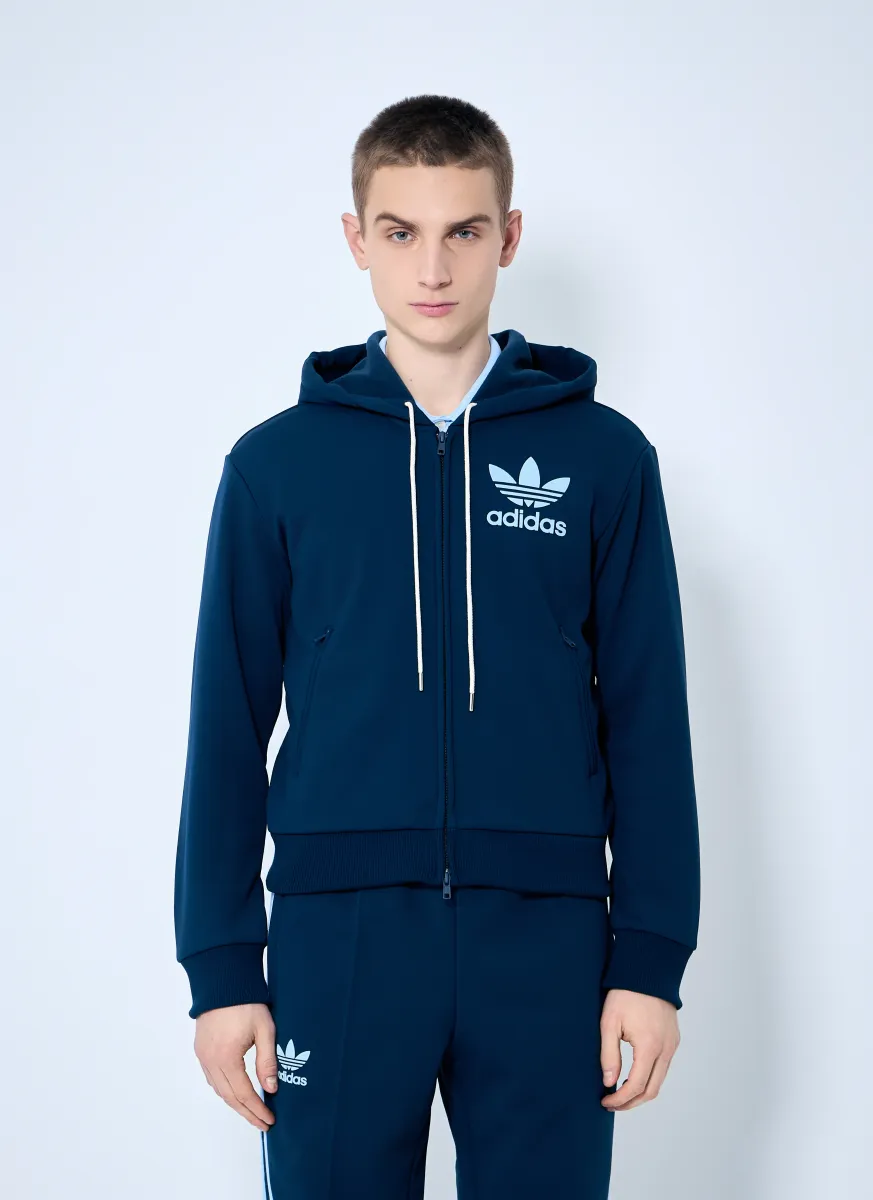 Track Hooded Zip-Up Sweateshirt