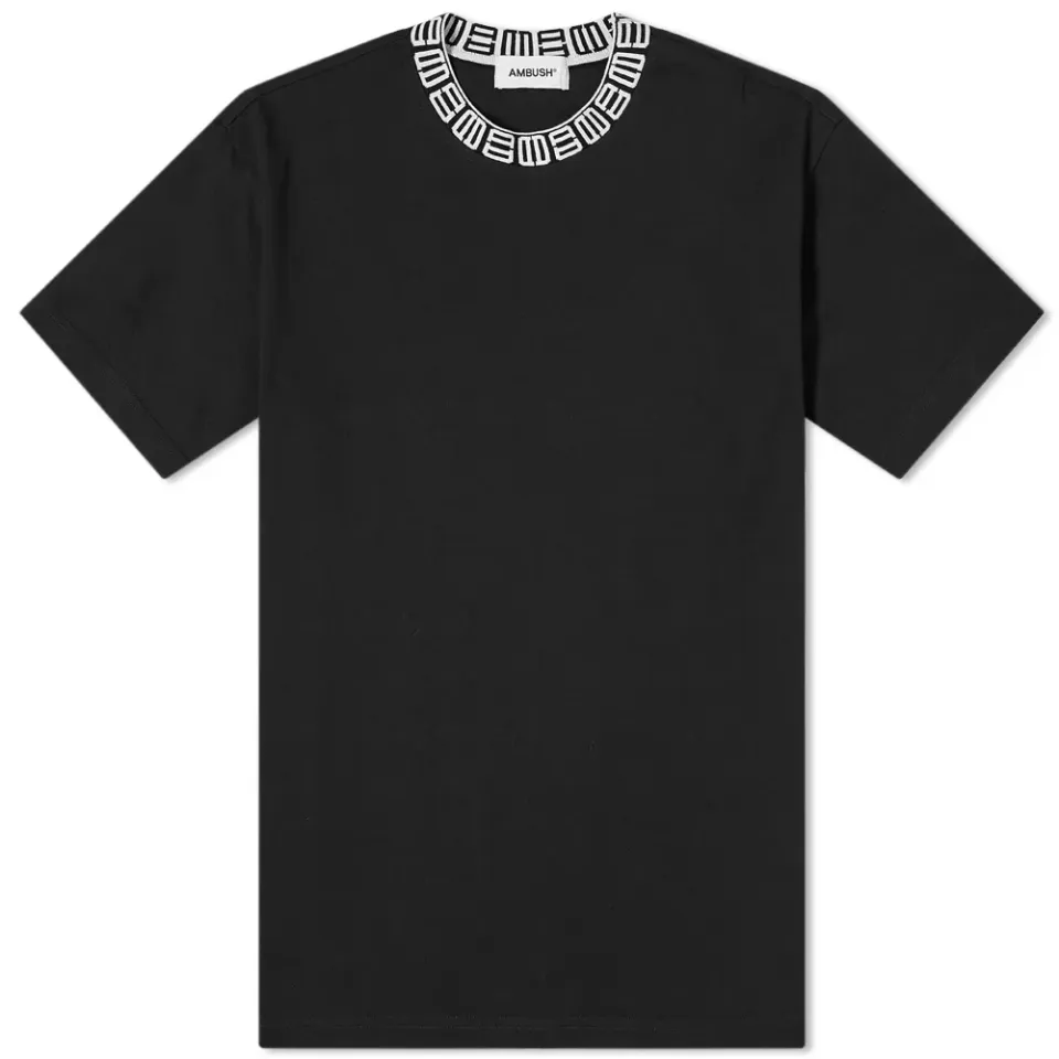 Monogram Rib Collar T-Shirt
