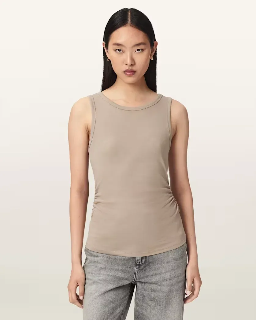 Katarina Boat Neck Slim Fit Tank Top