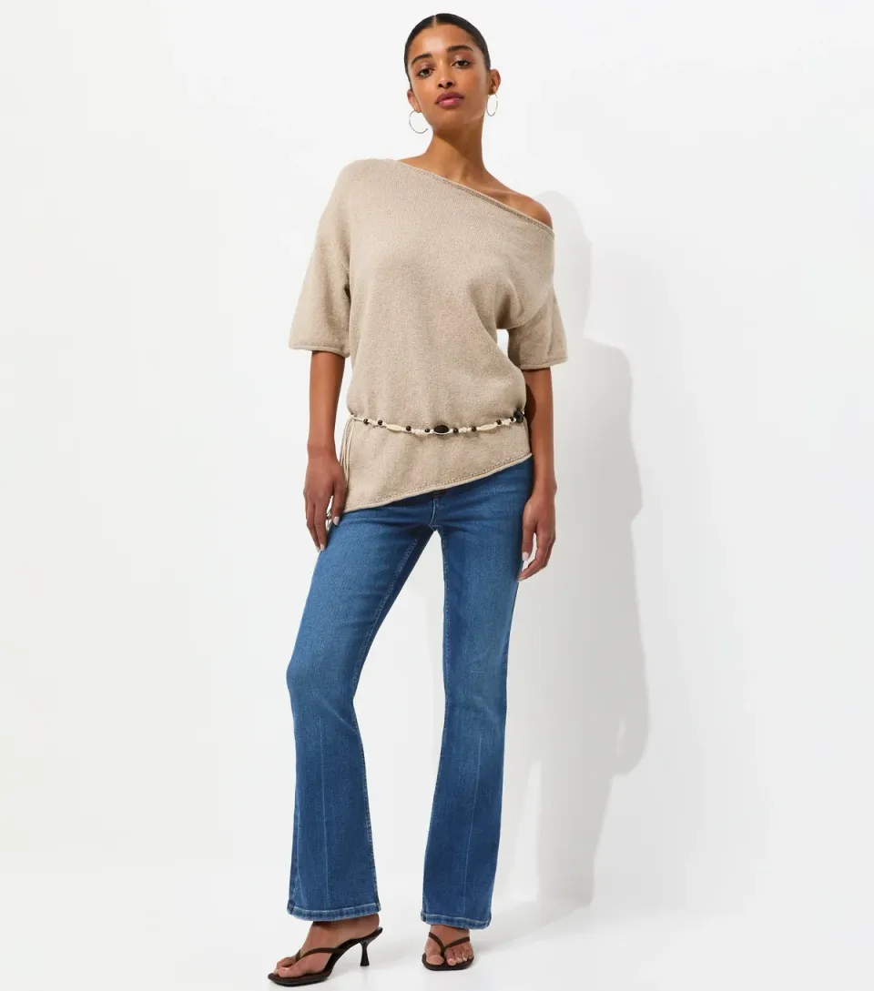 Women's Rinse Crease Front Flared Leg Jeans