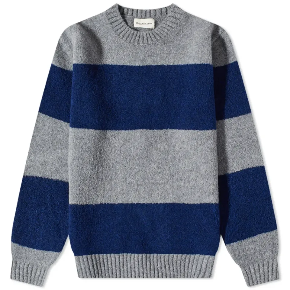 Eskimo Fleece Stripe Crew Knit