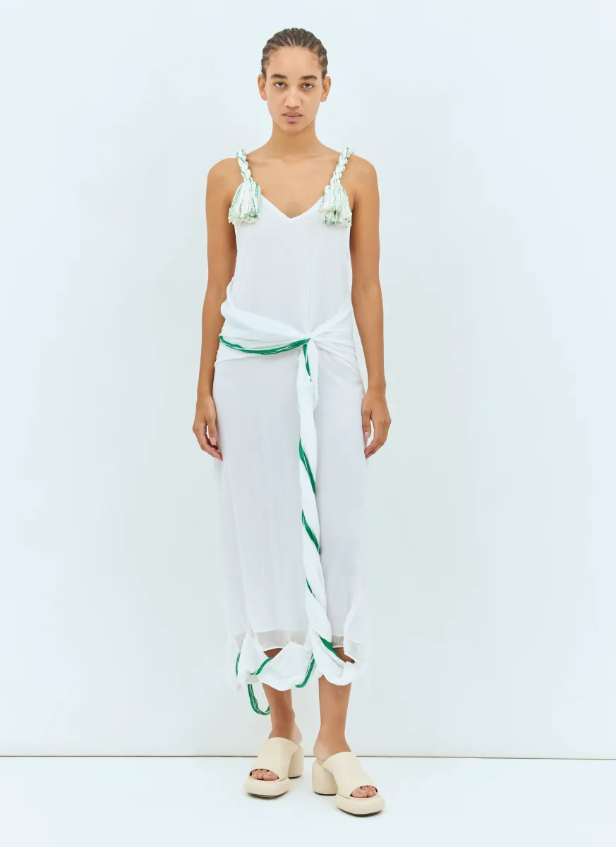 Tassel Strap Twisted Dress