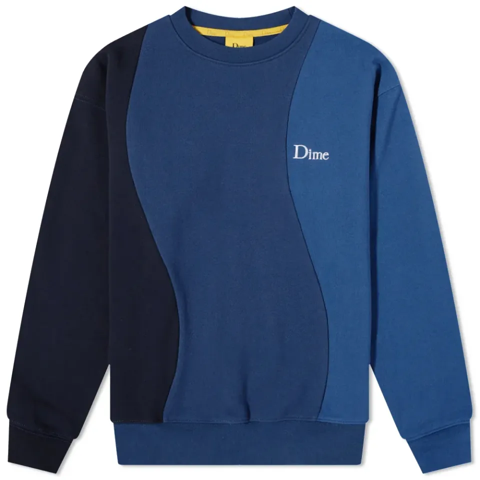 Wavy 3-Tone Crew Sweat