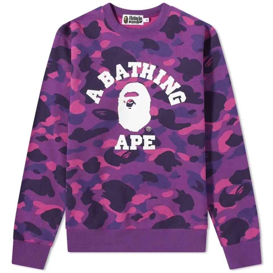 Colour Camo College Crew Sweat