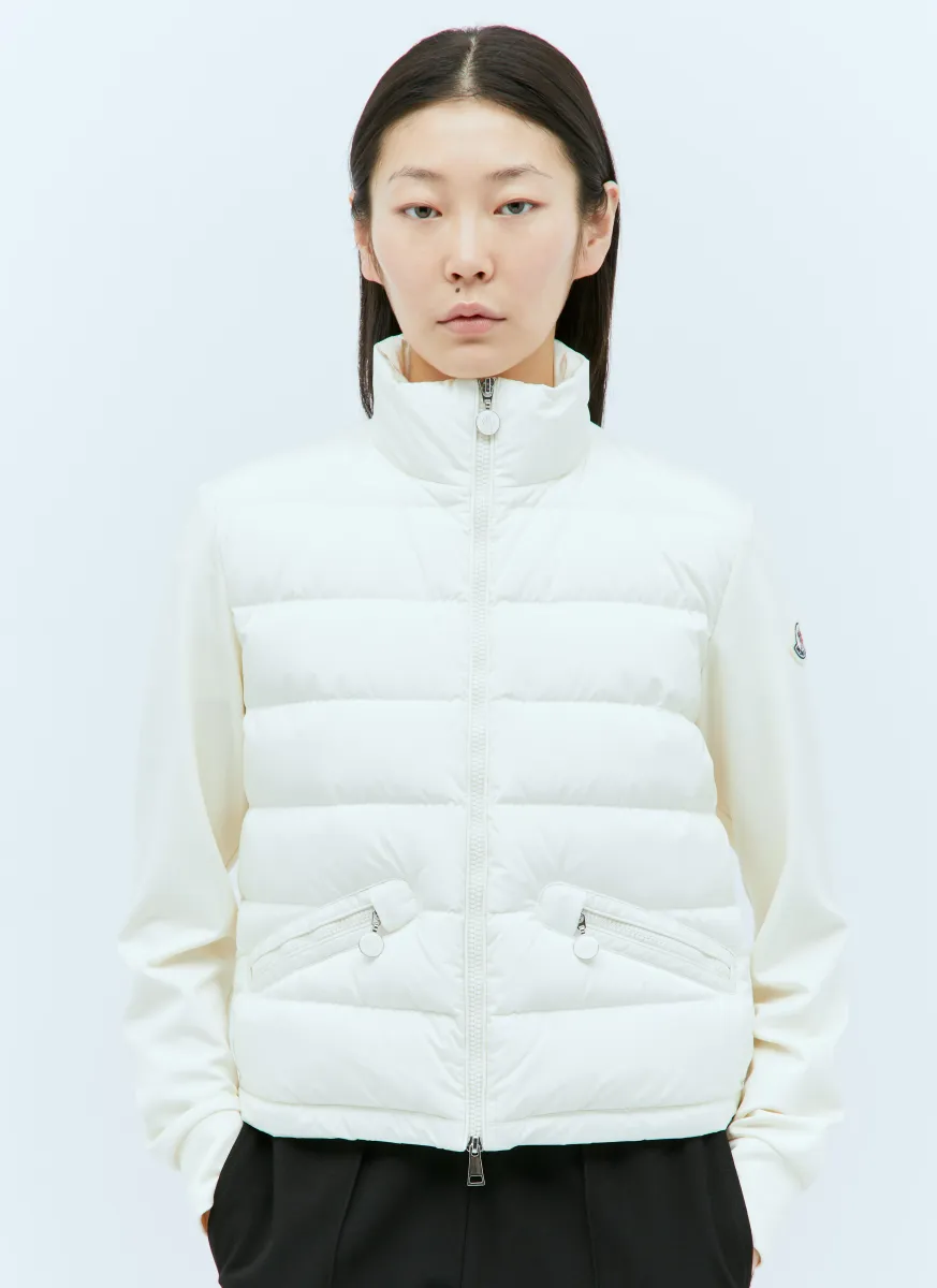 Padded Zip-Up Cardigan