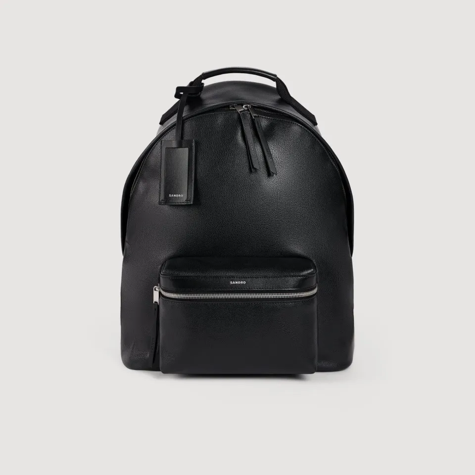 Reconstituted leather rucksack